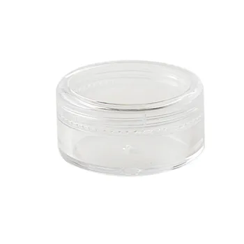 

50pcs Transparent Round Bottom Cream Box Clear Transparent Screw Lid Acrylic Powder Pendants And Other Nail Accessories