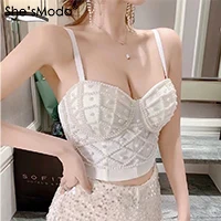 She'sModa из искусственной кожи ремень новые женские с высокой талией Прямые шорты с карманом размера плюс