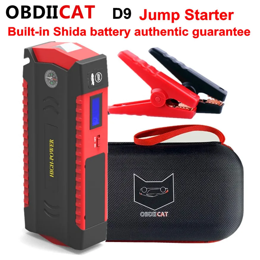 

OBDIICAT-D9 Car Jump Starter Power Bank Starting Device 12V 600A Portable Car Starting Booster Battery For Petrol&Diesel