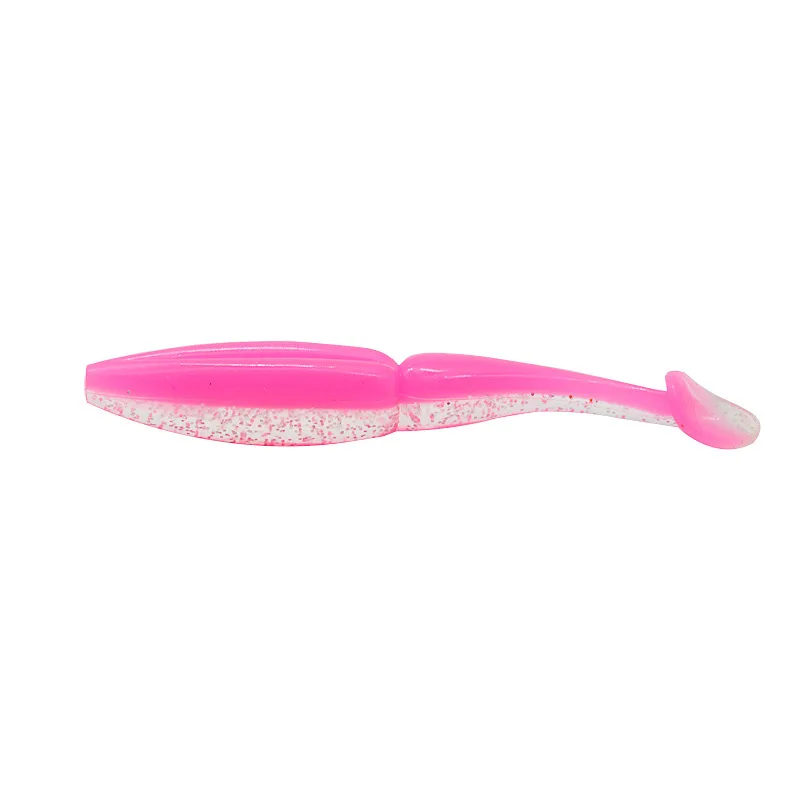 Angeln Weicher Köder Köder 12,5 g/11,5 cm PVC Doppel Farbe T Schwanz Wurm Künstliche Köder Lot 5 Stück Verkauf – Detail 3