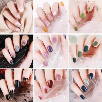 

Wear Beauty Nail Tip Fake Nails Patch Nail Finished Product Deconstructable Nail Tip Gradient Jump Color