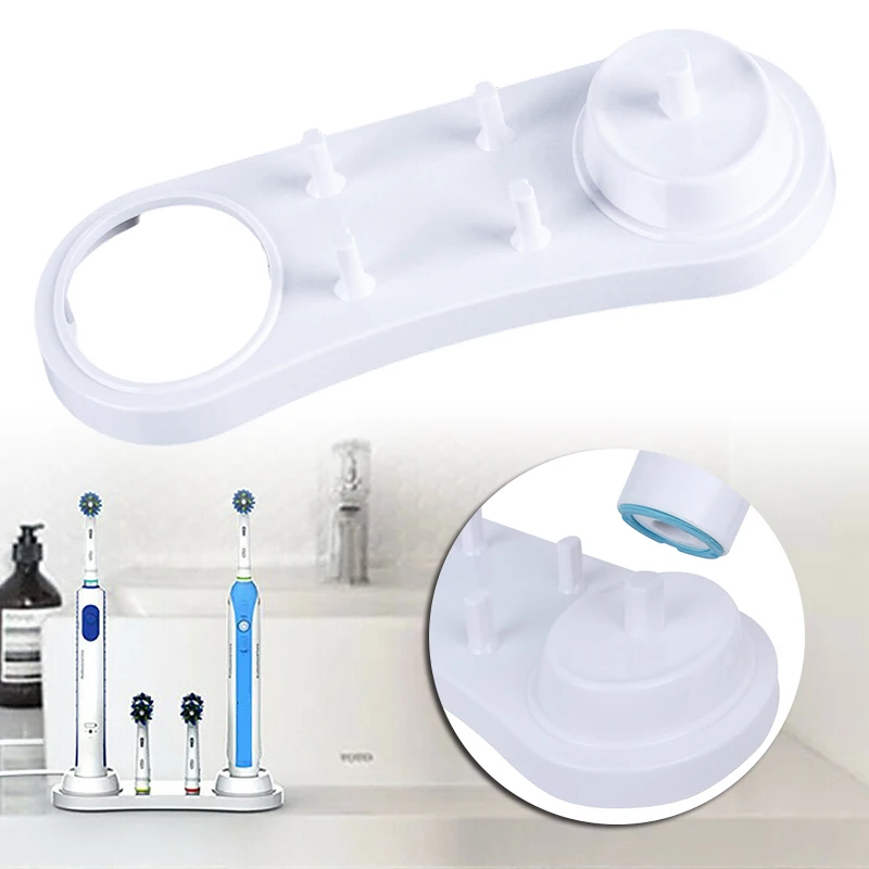 2 in 1 Bathroom Accessories Electric Toothbrush Replacement Heads Charger Holder Stand for iBrush Professional Series