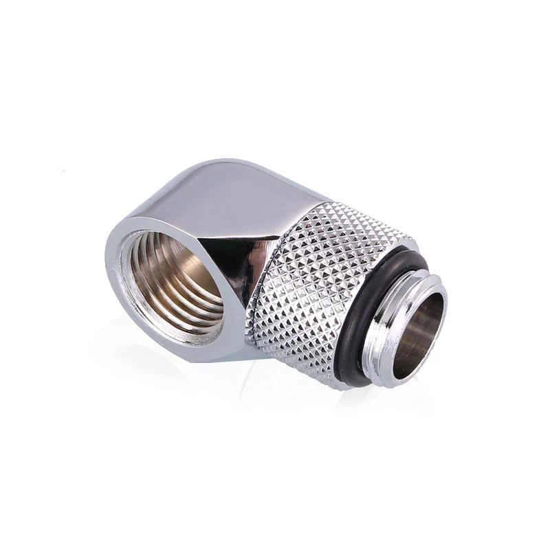 Angled 360 Adaptador Rotativo Cotovelo Computador Refrigeração a Água Acessórios de Tubo Rígido Prata Preto Ouro Branco g1 B-rd90-x Bykski-90 - Imagem 6