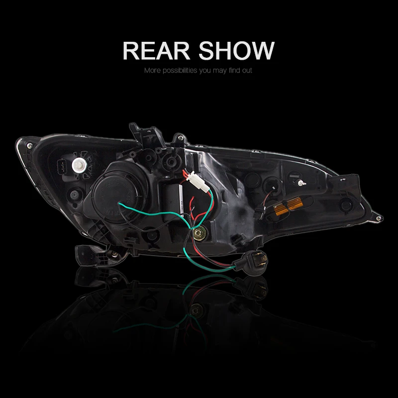 CNSUNNYLIGHT For Honda FitJAZZ 2014-2017 Car Headlights Assembly Case With LED Demon Eyes DRL Turn Signal Lights Projector Lens (7)