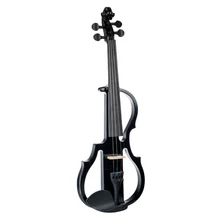 Твердая древесина 4/4 полный размер Электрический/Тихая скрипка Набор для скрипача, профессиональный смычок струнный инструмент(черный