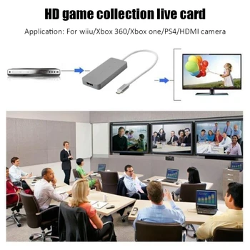 

UVC USB 3.0 Type C HDMI Video Card Delicate Design Durable Collection Cards 1080p 60fps for Game Live Streaming