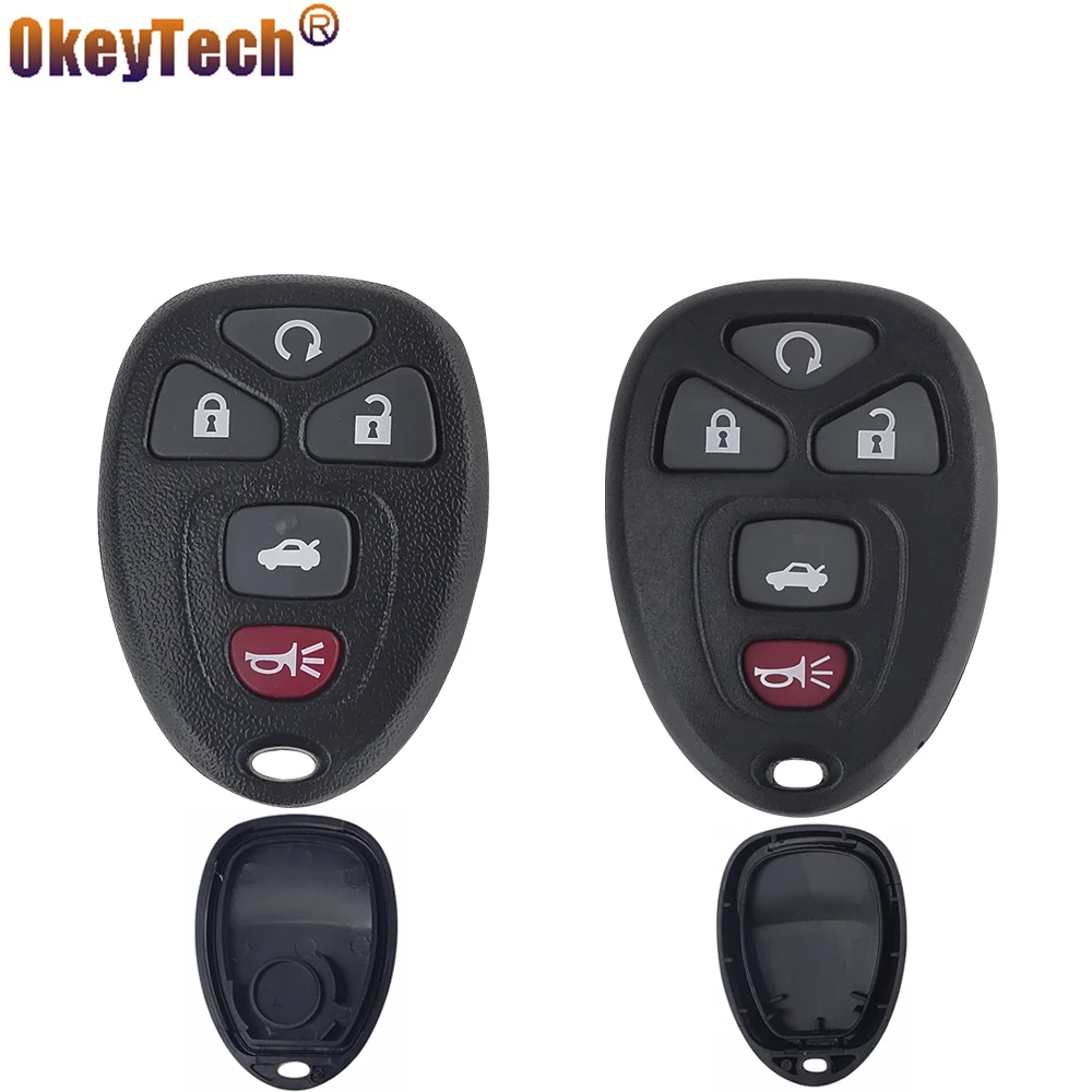 OkeyTech 5 кнопок дистанционного ключа автомобиля оболочки для Buick Cadi Chevy ДЛЯ Chevrolet Pontiac Saturn Брелок чехол Крышка