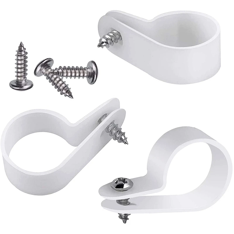 

Lightweight P-Type Fixing Clip Cable Clamp with Stainless Steel Screw Wire Management Wire Fixing Clip Wiring Cable Tie