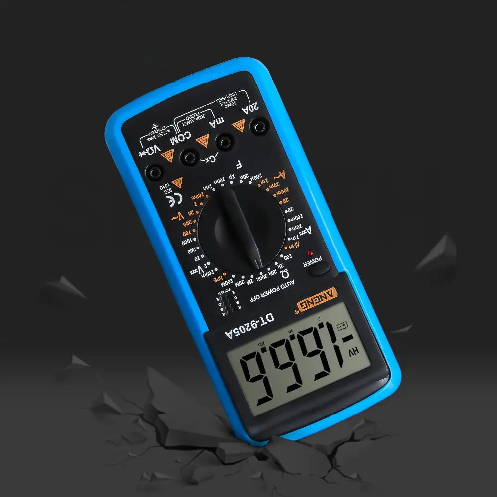 Litake цифровой DT-9205A мультиметр ЖК-дисплей AC/DC Амперметр Сопротивление Емкость Тестер