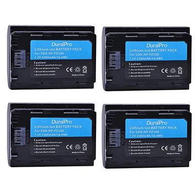 4 Battery 2 шт. 2280 мАч NP-FZ100 аккумулятор NP FZ100 для камеры sony NP-FZ100, BC-QZ1 Alpha 9, A7RIII, ILCE-7RM3, a9, sony A9R sony Alpha 9 s - Цвет: 4 Battery