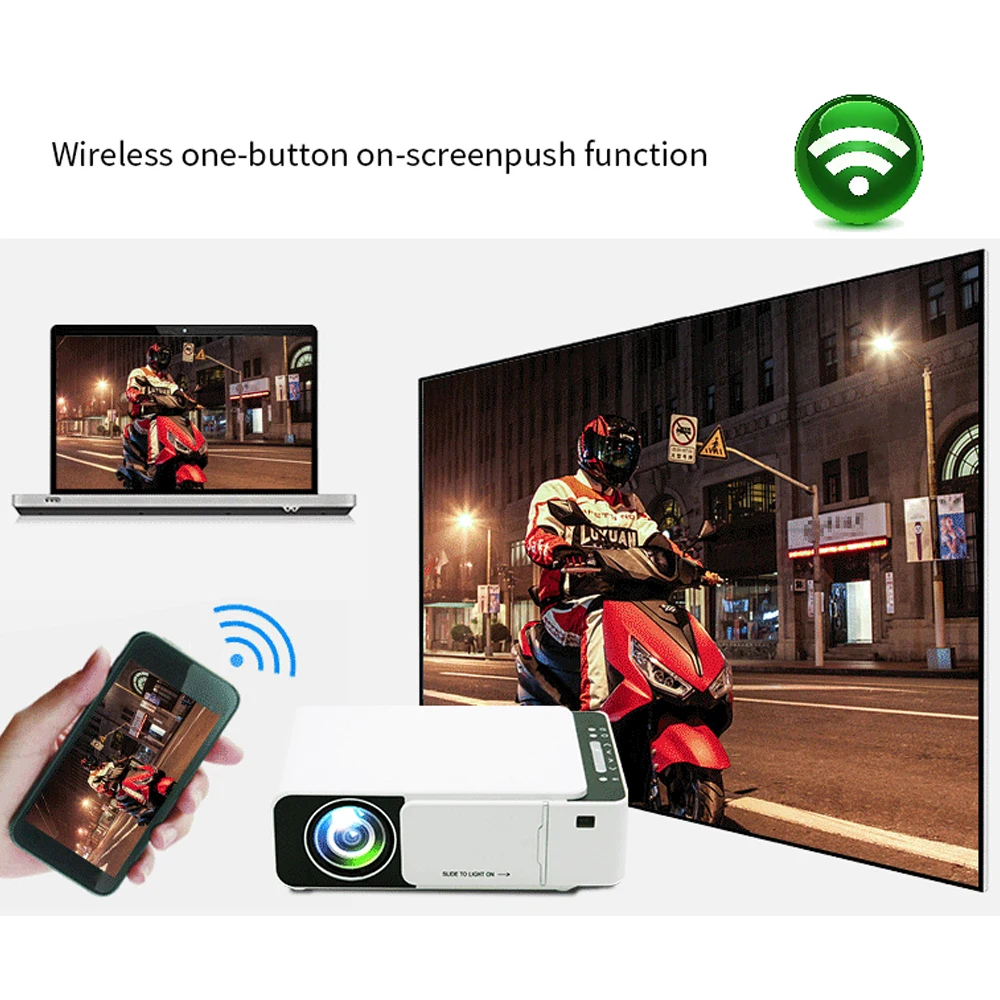 

T5 Portable High Definition 1080P Projector 1920*1080 Resolution Household LCD Projector