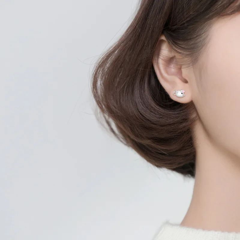 Женские минималистичные серьги гвоздики Trusta из настоящего серебра 925 пробы с