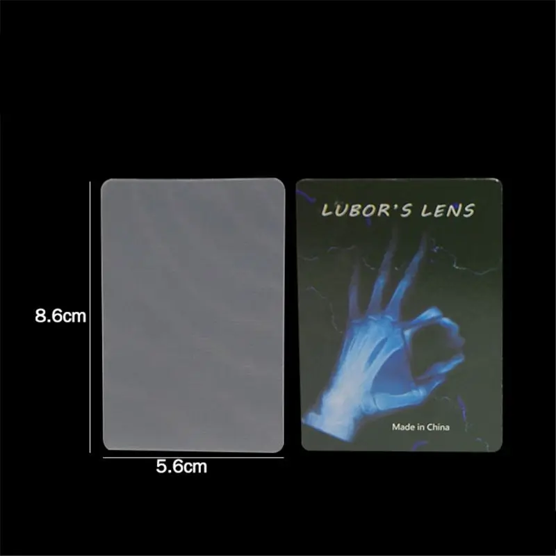 

1pc LUBORS LENS Card And Pen Perspective Distortion Close Up Street Magic Tricks Kids Toy Tricky Gimmick Easy To Do For Beginner