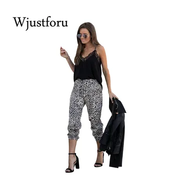 

Loose Leopard Print Pants Women Casual High Waist Sweatpants Streetwear Elastic Long Trousers Female Joggers 2020