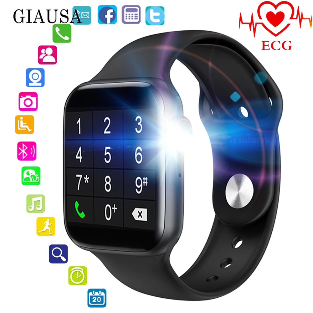 

MTK2502D Smart Watch Support Bluetooth Call Message ECG Heart Rate Smart Watch Men Smartwatch Women 4 For Apple Android Phone