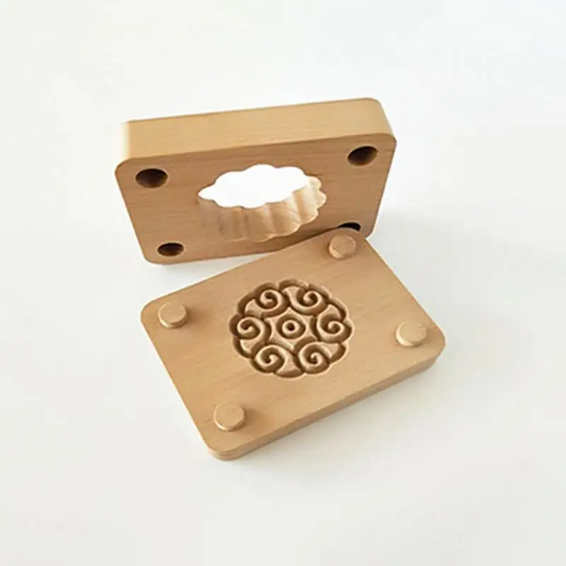 Деревянная форма для выпечки Mooncake, двухслойная форма для выпечки в китайском стиле, форма для выпечки Mooncake, сделай сам, для торта, кондитерских изделий, мыло ручной работы, печенье
