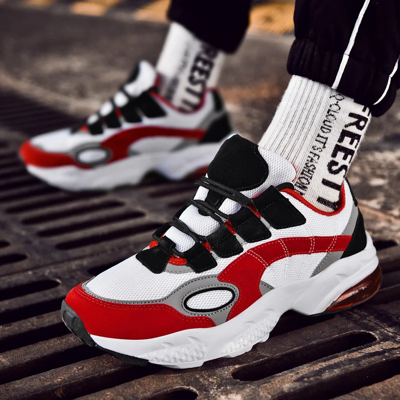 New Men's Outdoor Running Shoes Breathable Male Sneakers Adult Non-slip Comfortable Mesh Walking Athletic Shoes 3 Colors AD-0589