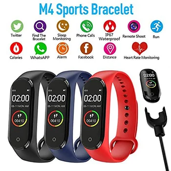 

Smart Watch Bluetooth 4.0 Heart Rate Monitor Pedometer Fitness Bracelet Body Temperature Bracelet For Men Women Kids