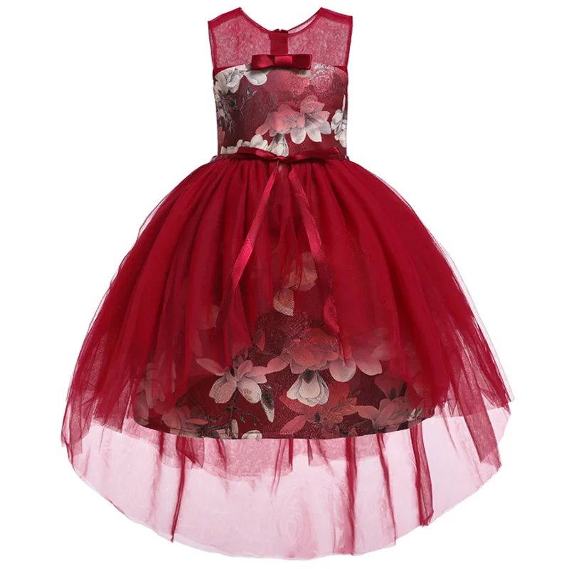 Платья для девочек, детское рождественское платье, детские костюмы для вечеринки в честь Дня Рождения, свадебные платья для девочек, смокинг с принтом для девочек 3-12 лет