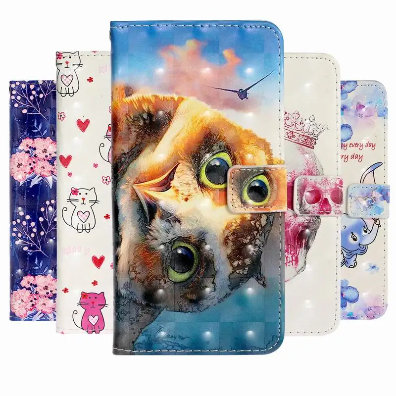 Case For Huawei Honor 10 Lite Mate 30 20 Pro P30 P20 2019 P10 P8 2017 Cover Wallet Magnet Cartoon Cute Flip | Мобильные телефоны и