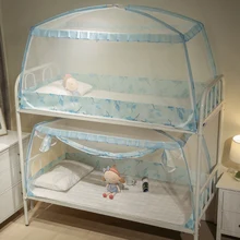 1 шт, 0,9 м Москитная сетка для общежития студентов, двухъярусная кровать для детей, маленькая кровать, Монгольская Юрта, москитная сетка с кружевным декором, 3 цвета