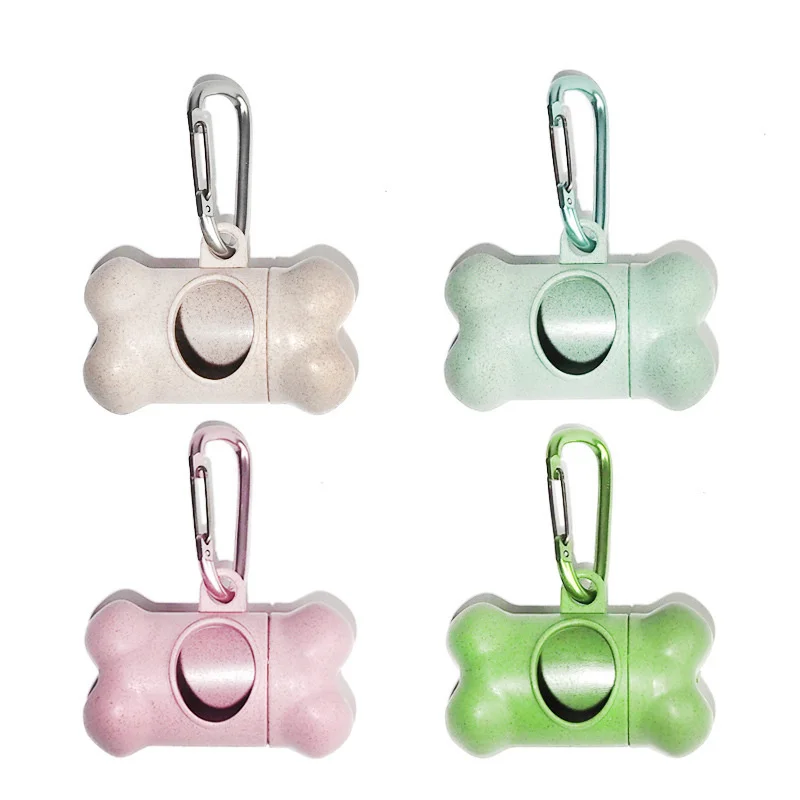 Dispensador con forma de hueso para caca de perro o mascotas, soporte de basura para residuos, bolsa de caca, herramienta de limpieza, productos para mascotas