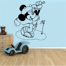 Disney Mickey Mouse Golf Wall Stickers Art Decor for Children's Kids Room Ideas Room Bedroom accessories free shipping Disney Mickey Mouse Golf Wall Stickers Art Decor for Children's Kids Room Ideas Room Bedroom accessories free shipping