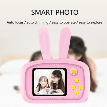 

Kids Toys Portable Digital Video Camera 2 Inch Screen Display Children Mini Cameras with Cartoon Protective Case Birthday Gift