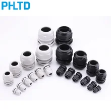 10pcsIP68 M12 M16 M18 для 3-6,5 мм провода и кабеля белый черный водонепроницаемый нейлоновый Пластиковый Кабельный разъем