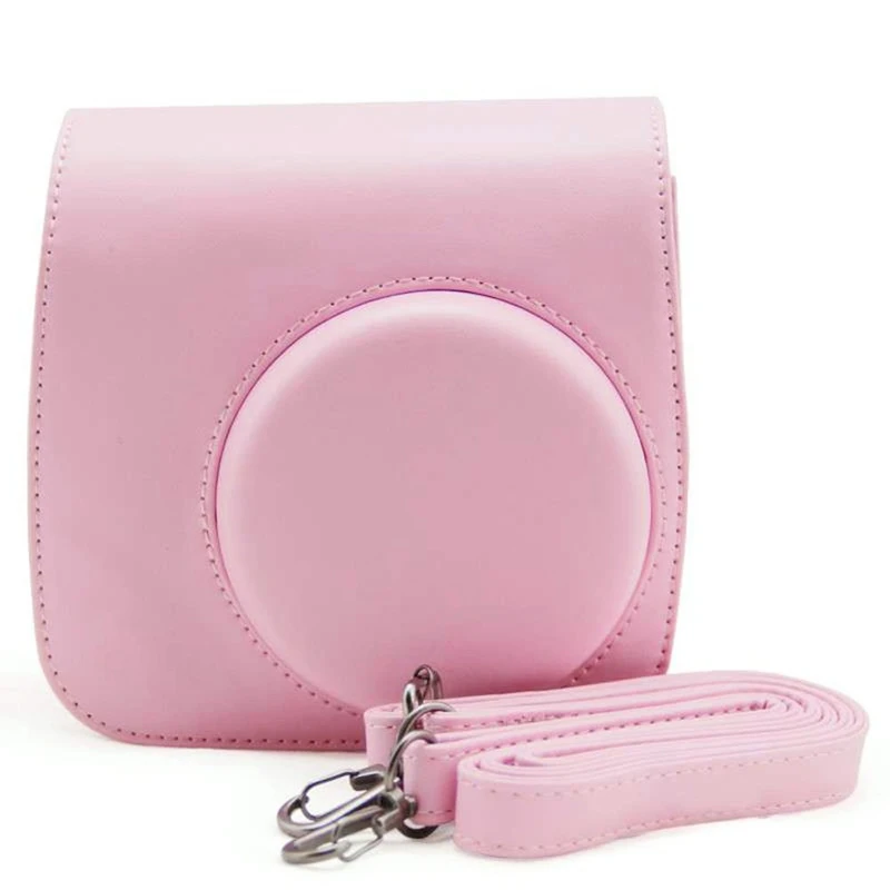 AABB-Camera Case Bag Cover for Fujifilm Instax Mini8 Mini8s Single Shoulder Bag Pink