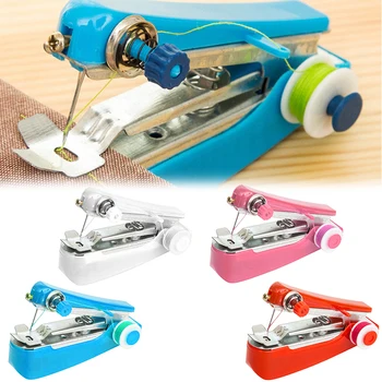 

1pc Portable Mini Manual Sewing Machine Simple Operation Sewing Tools Sewing Cloth Fabric Needlework Tool