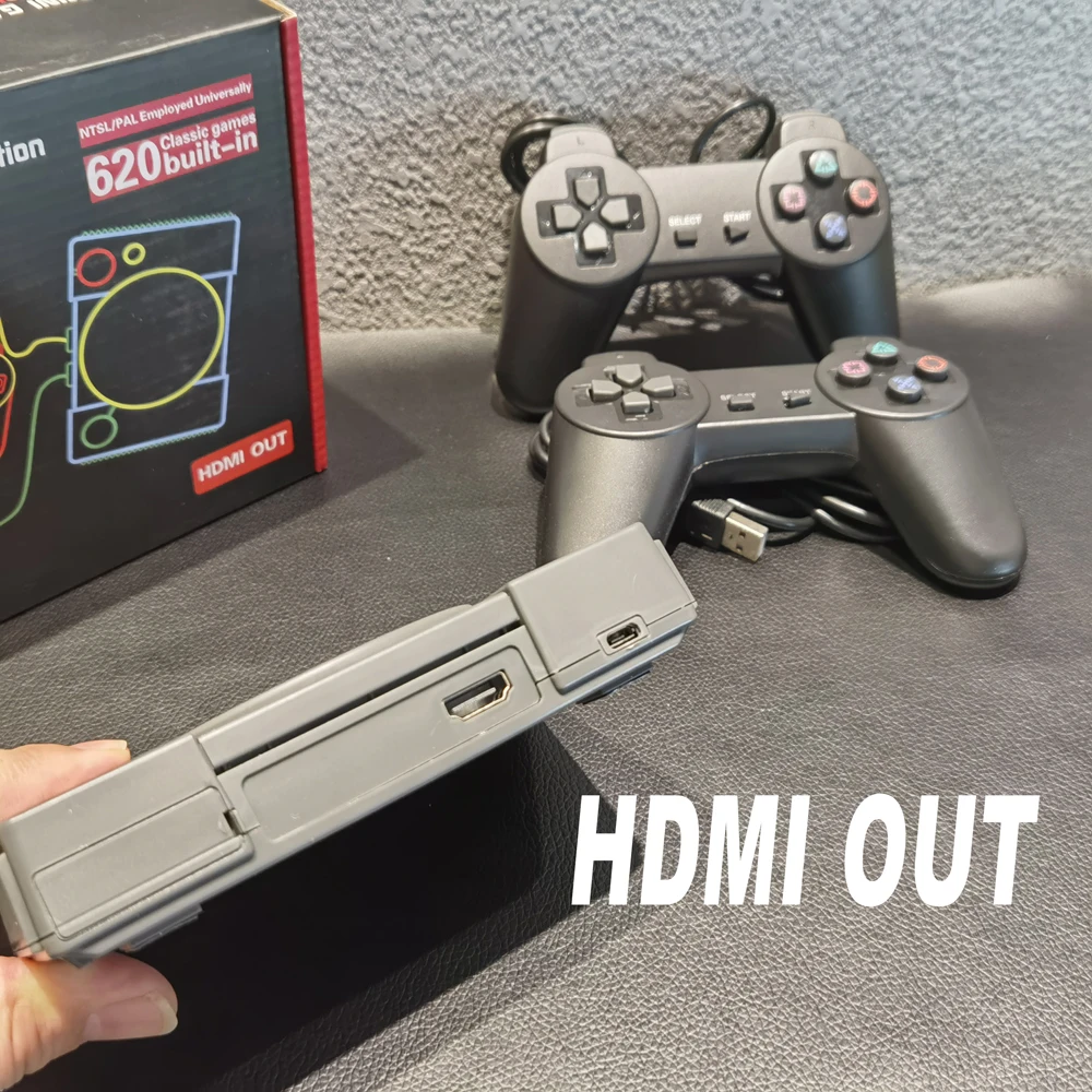 

Handled TV Video Game Console For PS1 Video Game built in 620 Classic Action Games Double Gamepads Classic Retro game console