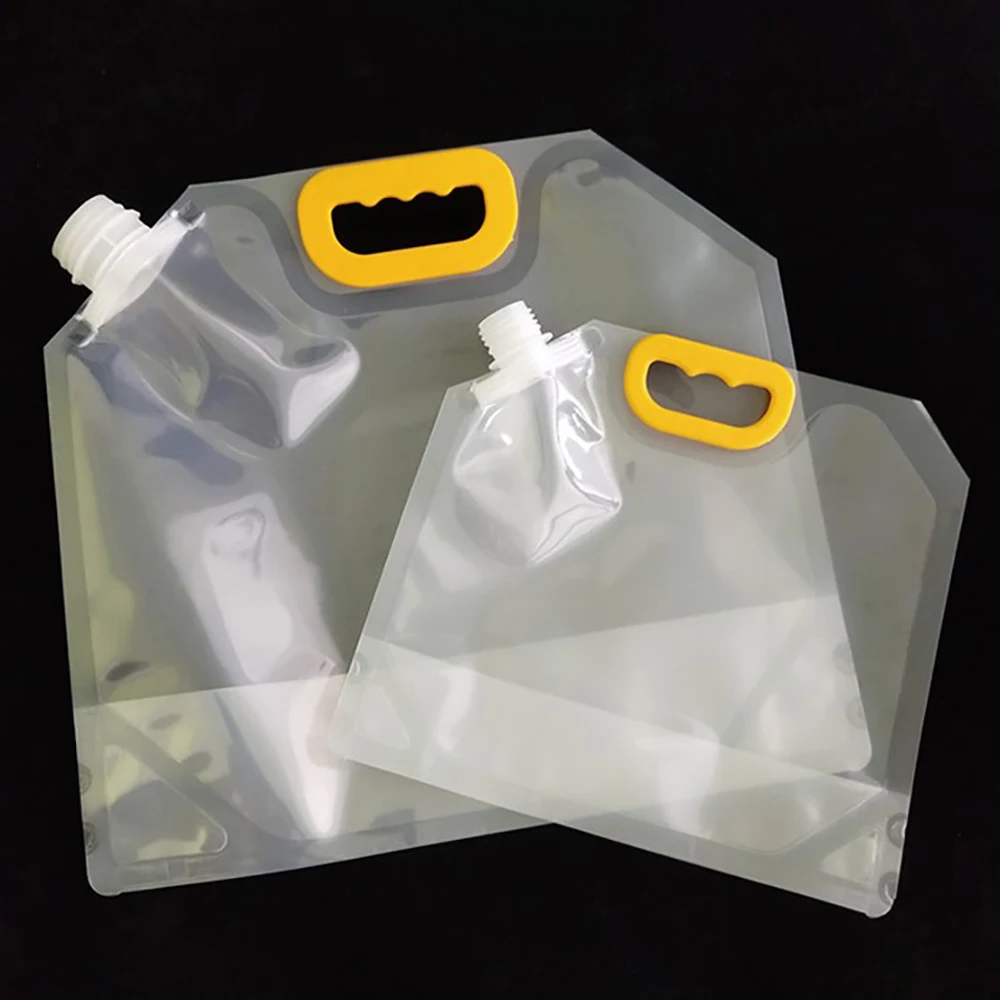 Plastic Drinking Bag 1PC 1/1.5/2.5/10/5L Clear Drinking Bags Drinks Flasks Liquor Bag Plastic Liquor Spout Bags For Beer Heavy Duty Drinks Reusable