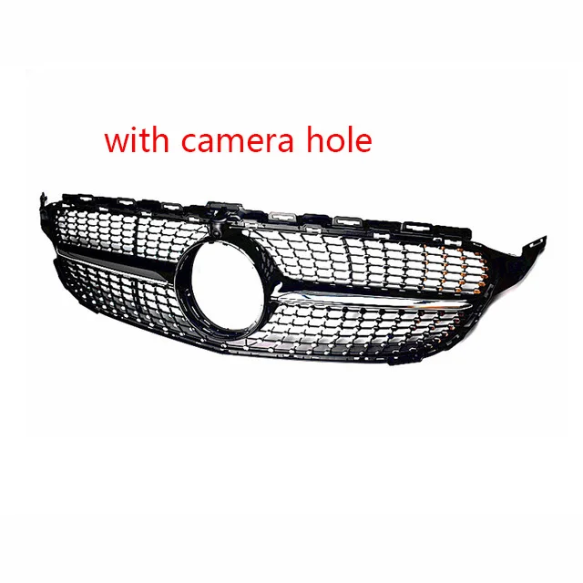 Автомобильная Передняя Алмазная решетка подходит для Mercedes Benz C Class w205 c63 grill- C450 C250 C180 C200 C220 без центрального логотипа - Цвет: 2015-2018