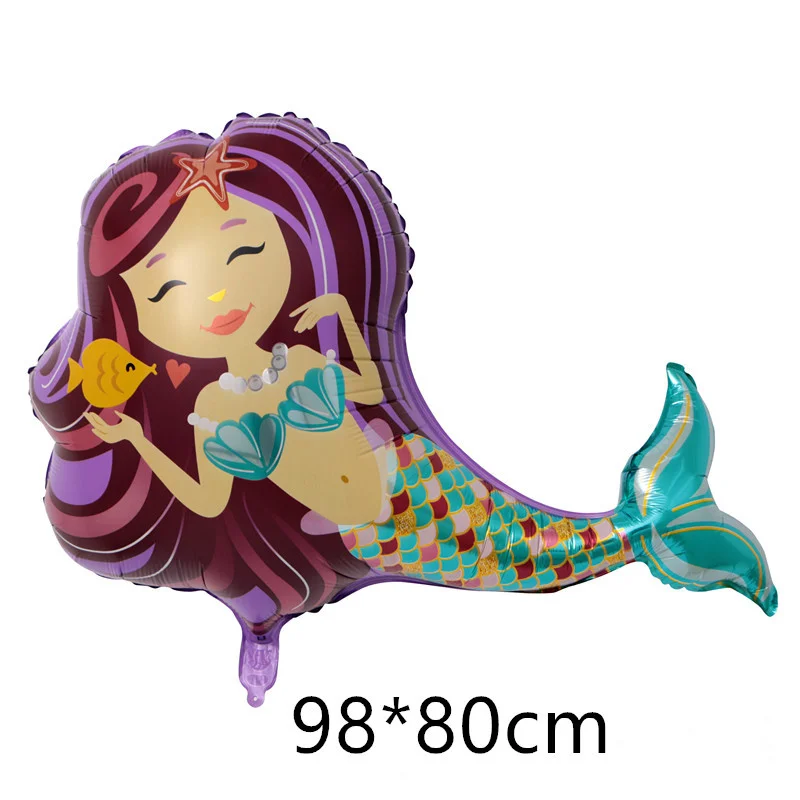 As Picture 1pcs 1 компл. Мультфильм Русалочка Ариэль принцесса фольгированные шары детский душ День Рождения украшения детские игрушки девочка 12 дюймов латексный шар - Цвет: As Picture 1pcs
