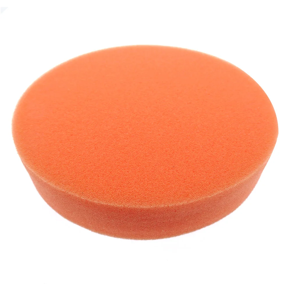 5Pcs 5 inch 125MM Buffing Sponge Pad Orange Sponge Rubbing Ruber Scouring Pad All Purpose for Car Bathroom Kitchen