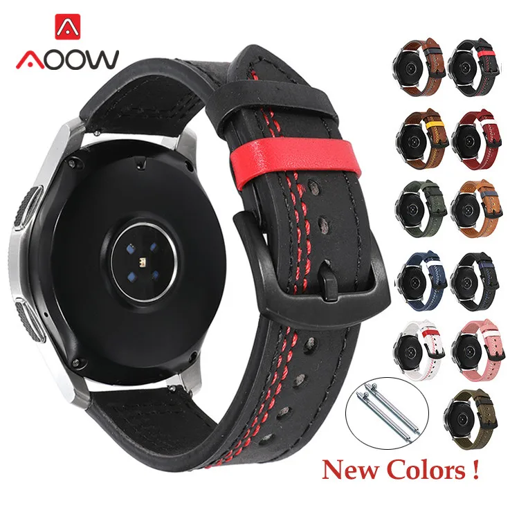 Leather Strap Samsung Galaxy Watch 46mm 22mm Watch Strap 22mm Leather