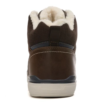 

Ankle boots men black large size 11 winter boots men shoes warm fur snow boots men wear-resistant adult male tennis