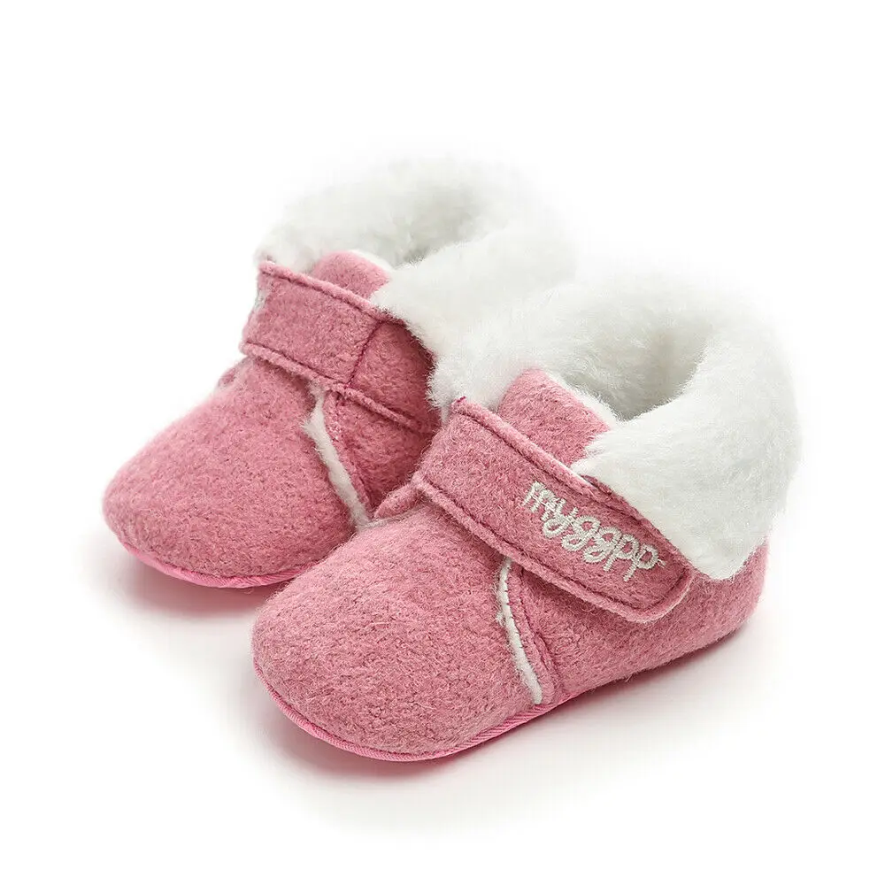 Новинка; теплая мягкая обувь унисекс для маленьких мальчиков и девочек; нескользящие ботинки для малышей; теплые зимние ботинки; повседневная обувь на мягкой подошве для кроватки - Цвет: As photo shows