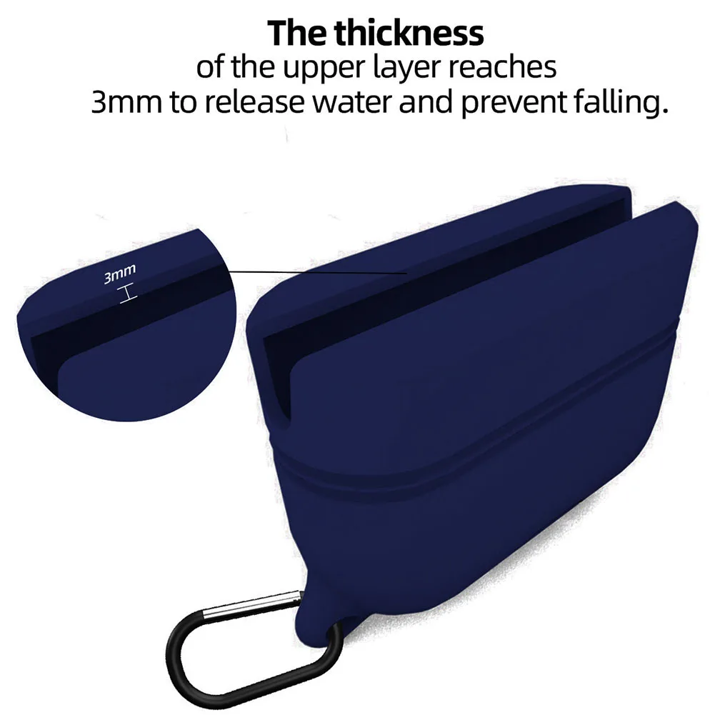 

Protective Case Waterproof Holder Compact Carrying Silicone Storage Portable Shock Resistance With Carabiner For Sony WF 1000XM3