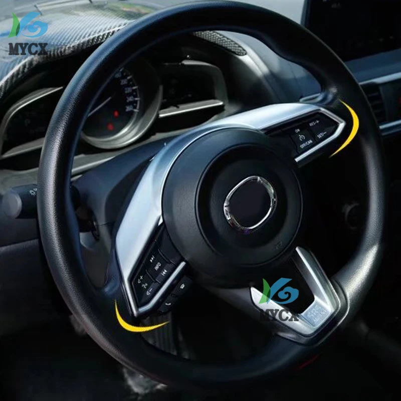 Для Mazda CX-5 CX5 CX 5 отделка рулевого колеса хромированная ABS крышка украшения интерьера молдинги аксессуары
