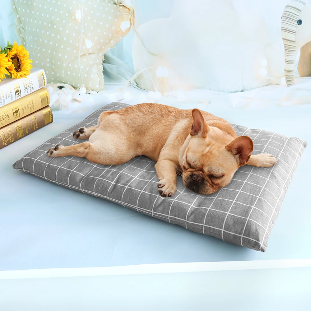 Winter Dog Bed Warm Dog House Soft Pet Bed Plaid Mat Cat Beds Blanket Cushion Mattress Small Medium Large Dogs Sofa Kennel