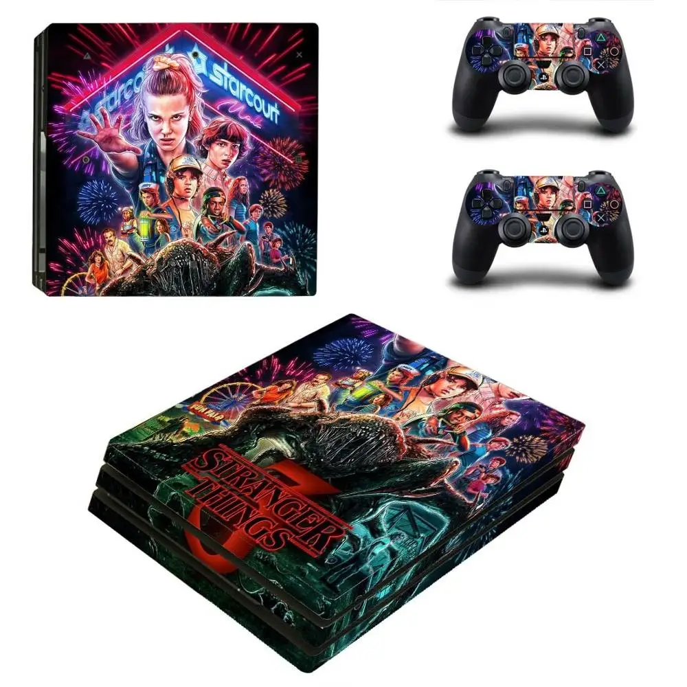Пленка странные вещи PS4 Pro наклейка кожи для sony playstation 4 консоль и 2 контроллера PS4 Pro Наклейка кожи s Наклейка Винил