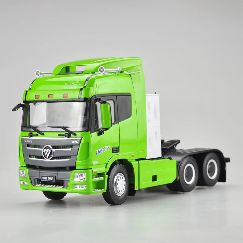 

1:24 Diecast Model for Foton Daimler Auman GTL New Type LNG Heavy Duty Truck Alloy Toy Miniature Gifts Tractor Trailer