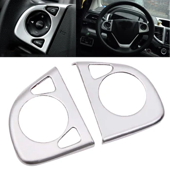

For Honda CR-V CRV 12-16 Decoration Trim 2x Chrome Configuration Steering Cover