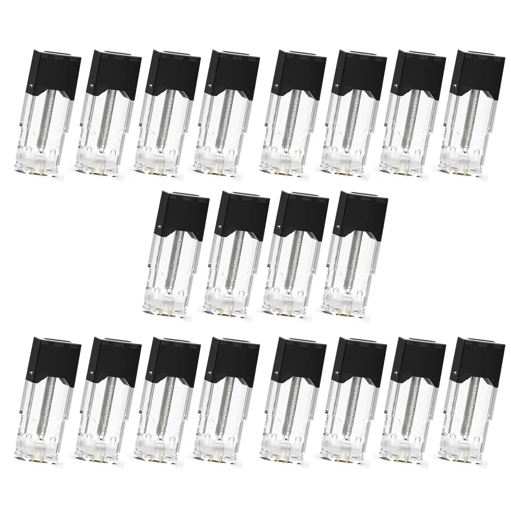 20 pc pods Картриджи Vape ручка испаритель картридж 1,2 мл Cerimic катушки с сердечником распылитель электронная сигарета стручки для juul/jull/jeel - Цвет: 20 pc pods