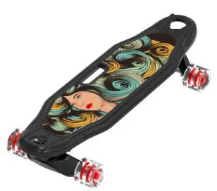

2019 Children Four-wheel Skate Board Double Snubby Maple Skateboarding Long Board 5 Colors