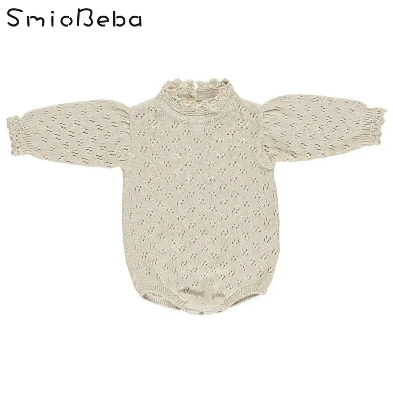 Вязаные боди для маленьких девочек детский хлопковый трикотажный комбинезон с