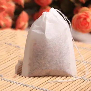 

100Pcs/Lot Teabags 5.5 x 7CM Empty Scented Tea Bags With String Heal Seal Filter Paper for Herb Loose Tea Bolsas de te