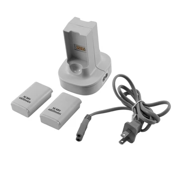 

Battery Charger Dock for 360 Wireless Controller with Replacement 2X 4800MAh Rechargeable Batteries US Plug